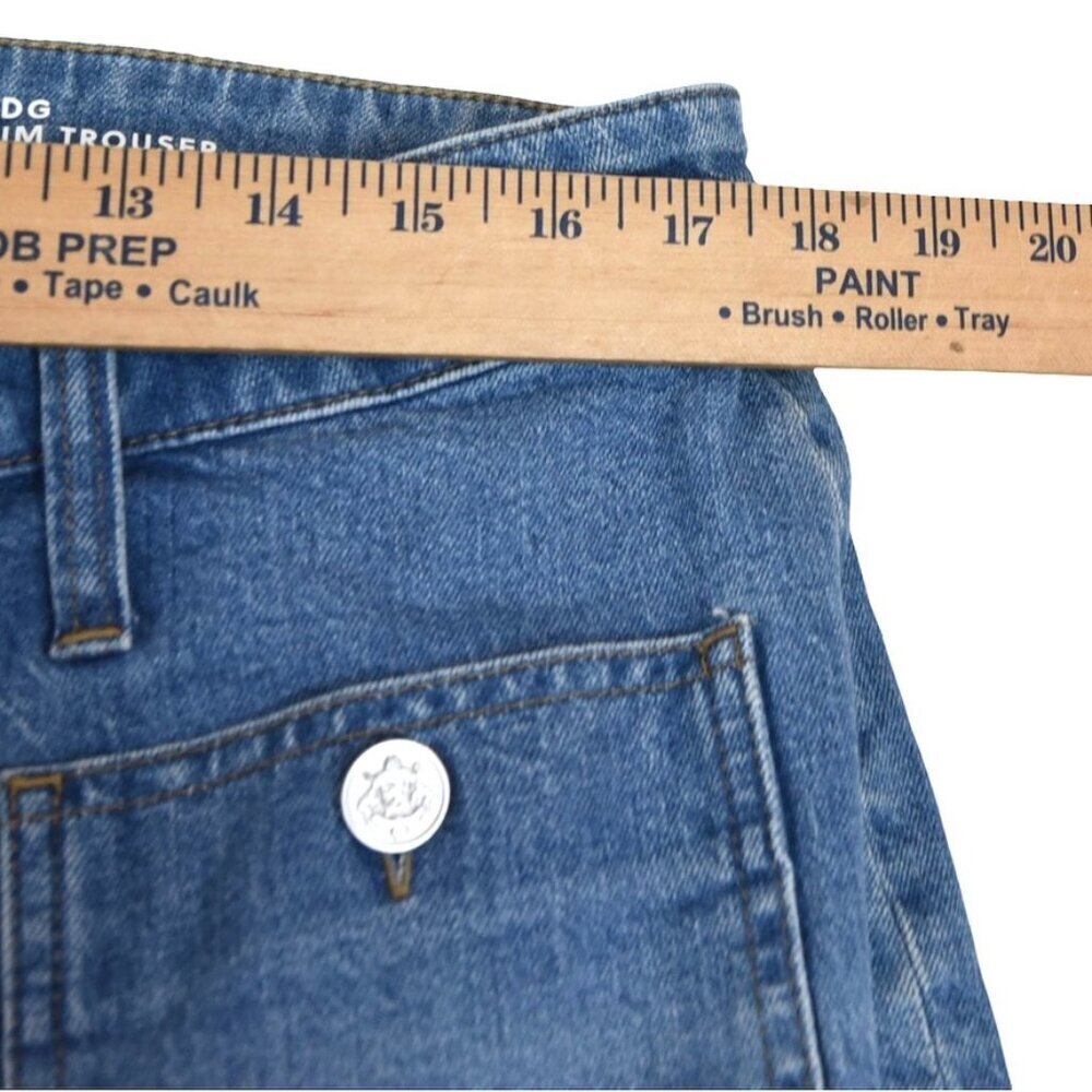 J.Crew ‘96 Denim Trouser Jeans Size 34 Flare Wide Legs 70s Vibe - Picture 4 of 9